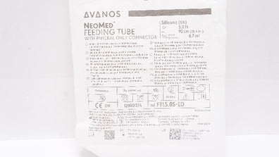 Avanos FTL5.0S-EO NeoMed Radiopaque Silicone Enteral Feeding Tube 5.0Fr x 90cm